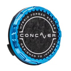 Concaver Premium Center Cap - Forged Carbon - Blue Anodized