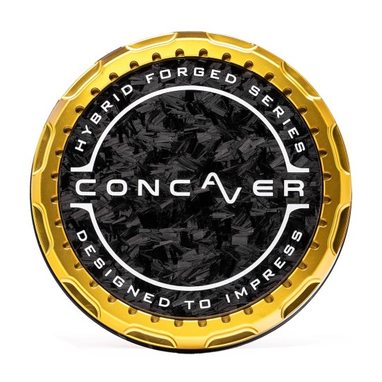 Concaver Premium Center Cap - Forged Carbon - Gold Anodized