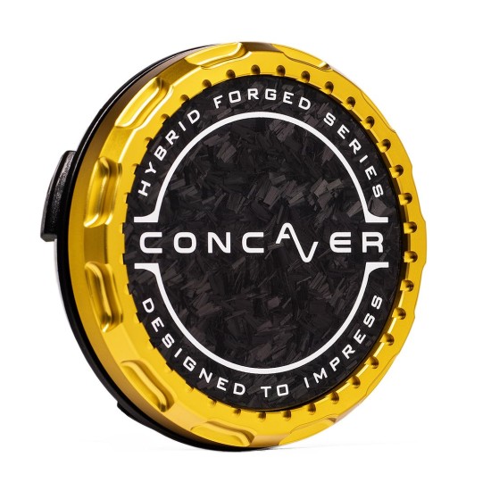 Concaver Premium Center Cap - Forged Carbon - Gold Anodized