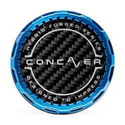 Concaver Premium Center Cap - Classic Carbon - Blue Anodized