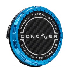 Concaver Premium Center Cap - Classic Carbon - Blue Anodized