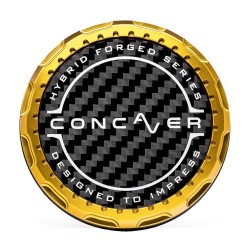 Concaver Premium Center Cap - Classic Carbon - Gold Anodized