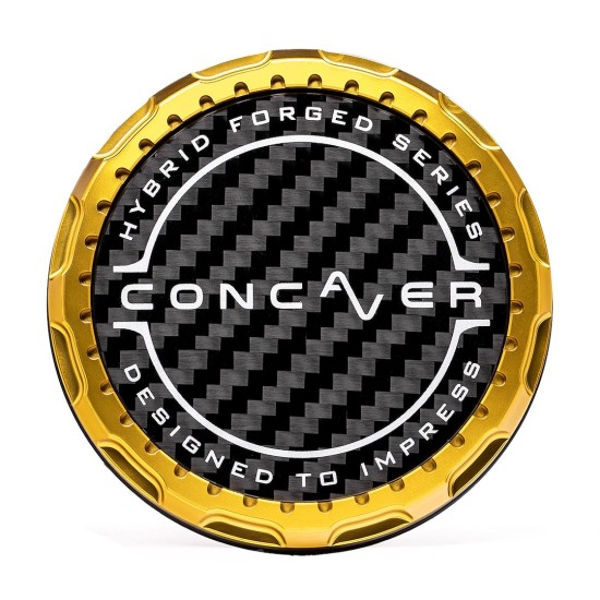 Concaver Premium Center Cap - Classic Carbon - Gold Anodized